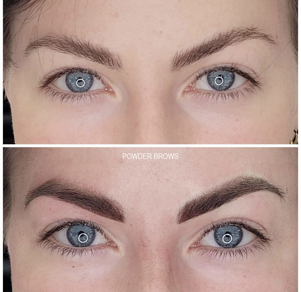 Healed powder brows in London with a natural, makeup-like finish and long-lasting semi permanent shading